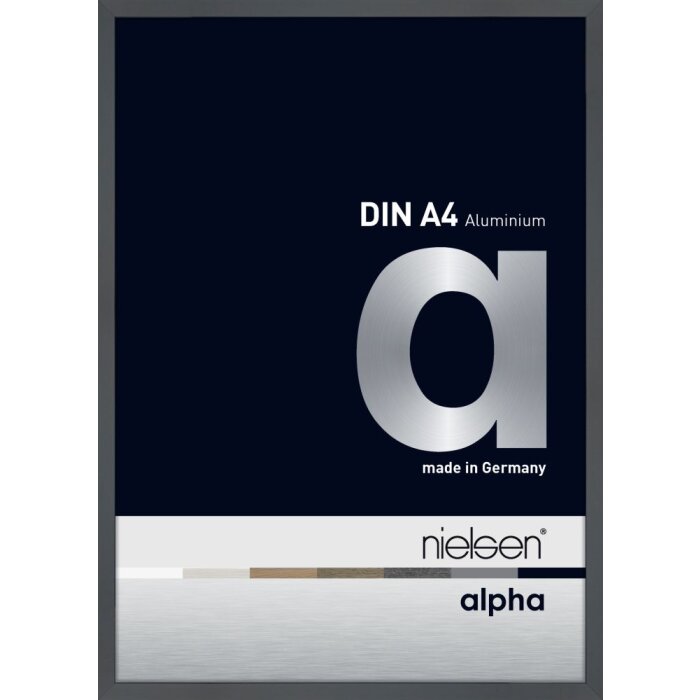 Nielsen Marco de aluminio Alpha TCSC 21x30 cm gris oscuro brillante