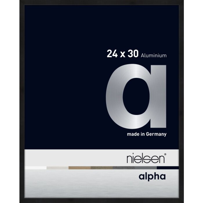 Nielsen Marco de aluminio Alpha TCSC 24x30 cm anodizado negro mate