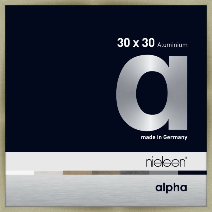 Marco de aluminio Nielsen Alpha TCSC 30x30 cm acero inoxidable cepillado