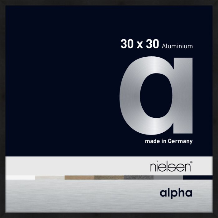 Nielsen Marco de aluminio Alpha TCSC 30x30 cm anodizado negro mate