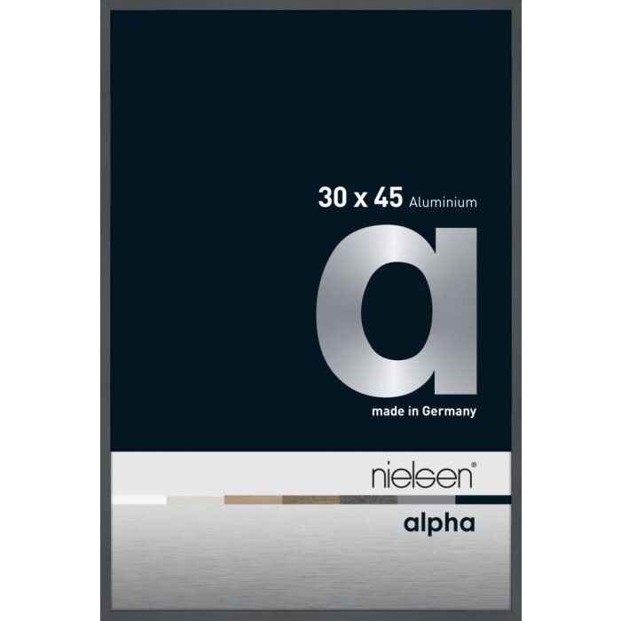 Nielsen Marco de aluminio Alpha TCSC 30x45 cm gris oscuro brillante