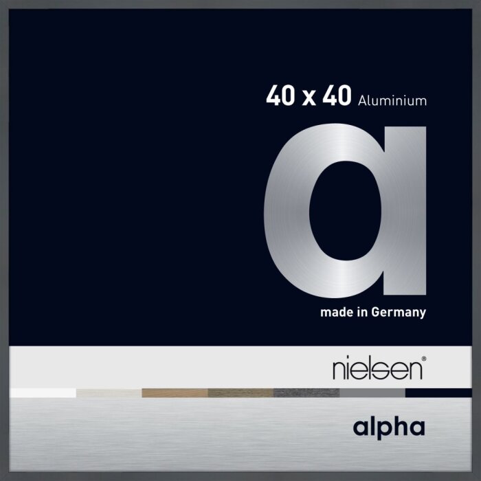 Marco de aluminio Nielsen Alpha TCSC 40x40 cm gris oscuro brillante