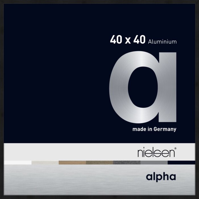 Marco de aluminio Nielsen Alpha TCSC 40x40 cm anodizado negro mate