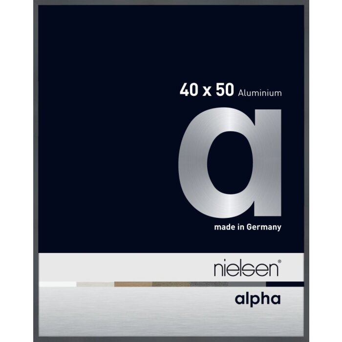 Nielsen Marco de aluminio Alpha TCSC 40x50 cm gris oscuro brillante