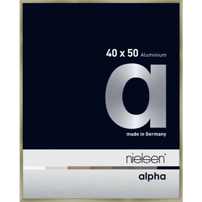 Marco de aluminio Nielsen Alpha TCSC 40x50 cm acero inoxidable cepillado
