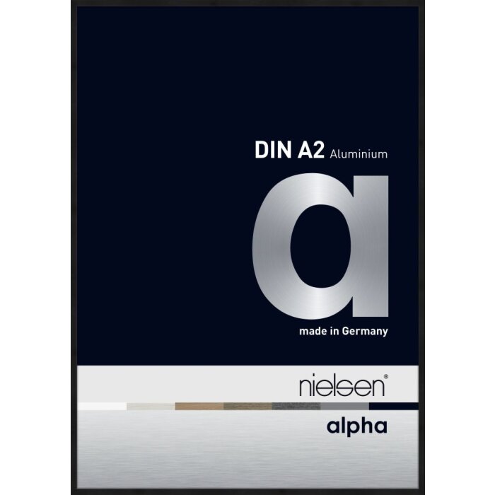 Nielsen Marco de aluminio Alpha TCSC 42x60 cm anodizado negro mate