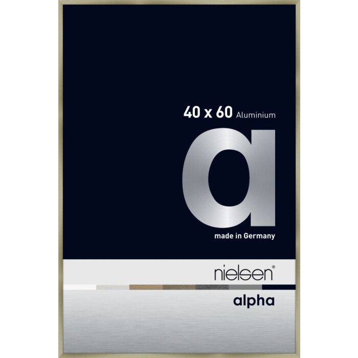 Marco de aluminio Nielsen Alpha TCSC 40x60 cm acero inoxidable cepillado