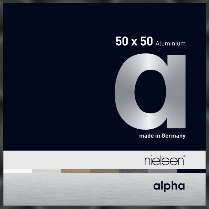 Marco de aluminio Nielsen Alpha TCSC 50x50 cm anodizado negro brillante