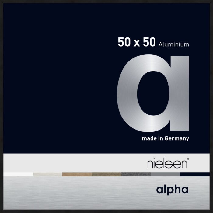 Nielsen Marco de aluminio Alpha TCSC 50x50 cm anodizado negro mate