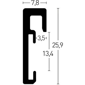 Nielsen Marco de aluminio Alpha TCSC 50x60 cm gris oscuro brillante