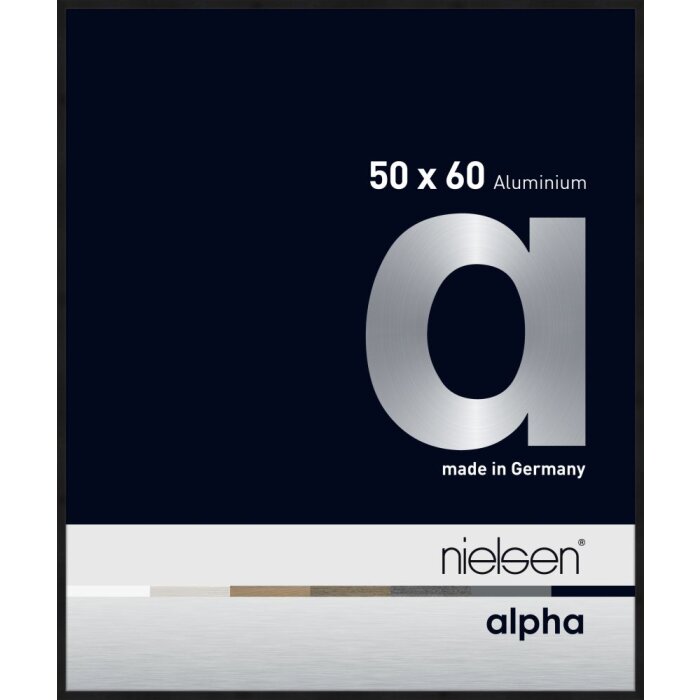 Marco de aluminio Nielsen Alpha TCSC 50x60 cm anodizado negro mate
