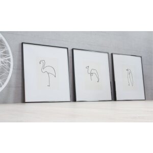 Nielsen Marco de aluminio Alpha TCSC 60x84 cm gris oscuro brillante