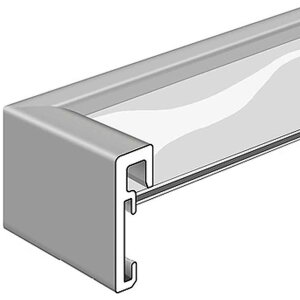 Nielsen Marco de aluminio Alpha TCSC 60x84 cm gris oscuro brillante
