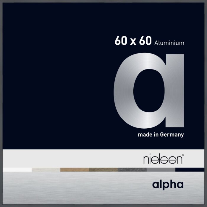 Marco de aluminio Nielsen Alpha TCSC 60x60 cm gris oscuro brillante