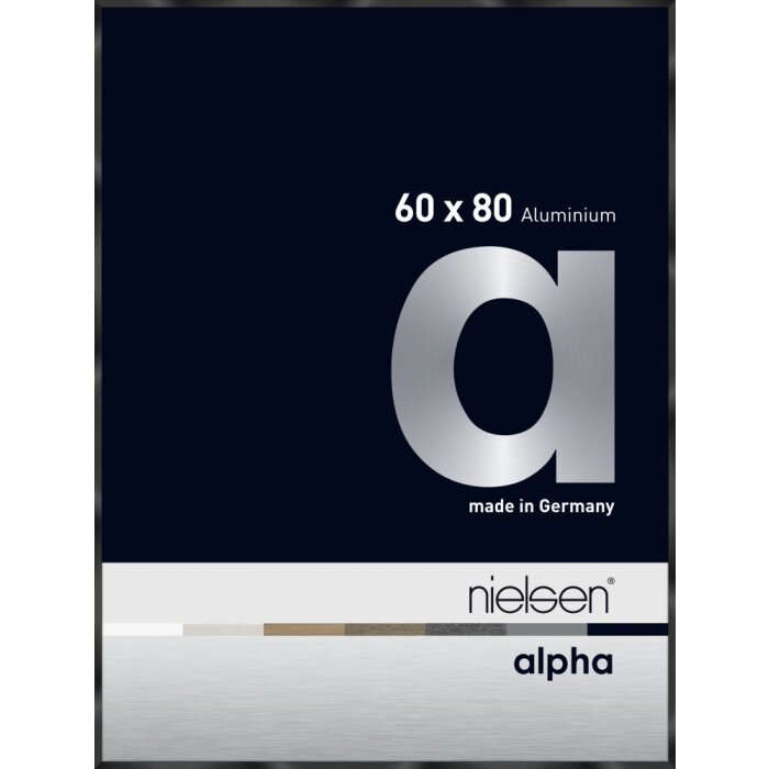 Marco de aluminio Nielsen Alpha TCSC 60x80 cm anodizado negro brillante