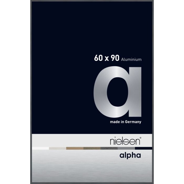 Nielsen Marco de aluminio Alpha TCSC 60x90 cm gris oscuro brillante