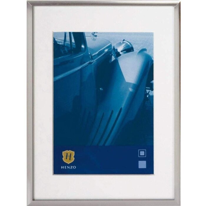 Henzo Marco de aluminio Portofino 30x45 cm plata con passepartout 20x30 cm