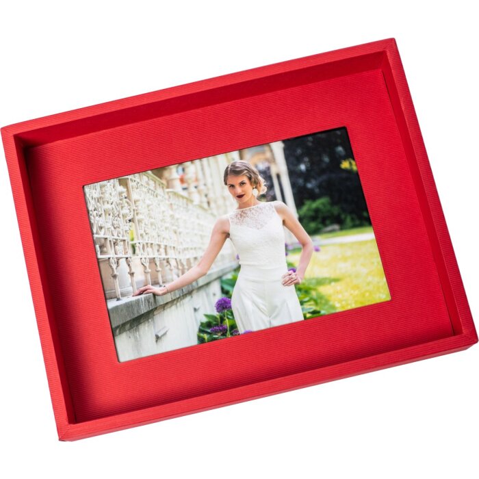 Portarretratos Passepartout 10x15 cm rojo