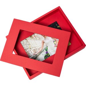 Portarretratos Passepartout 10x15 cm rojo