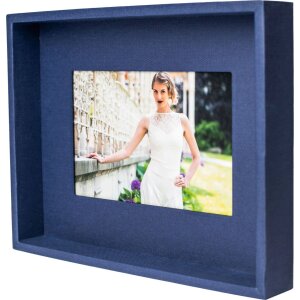 Portarretratos Passepartout 10x15 cm azul