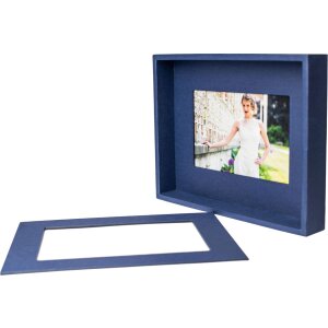 Portarretratos Passepartout 10x15 cm azul