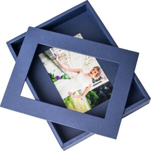 Portarretratos Passepartout 10x15 cm azul