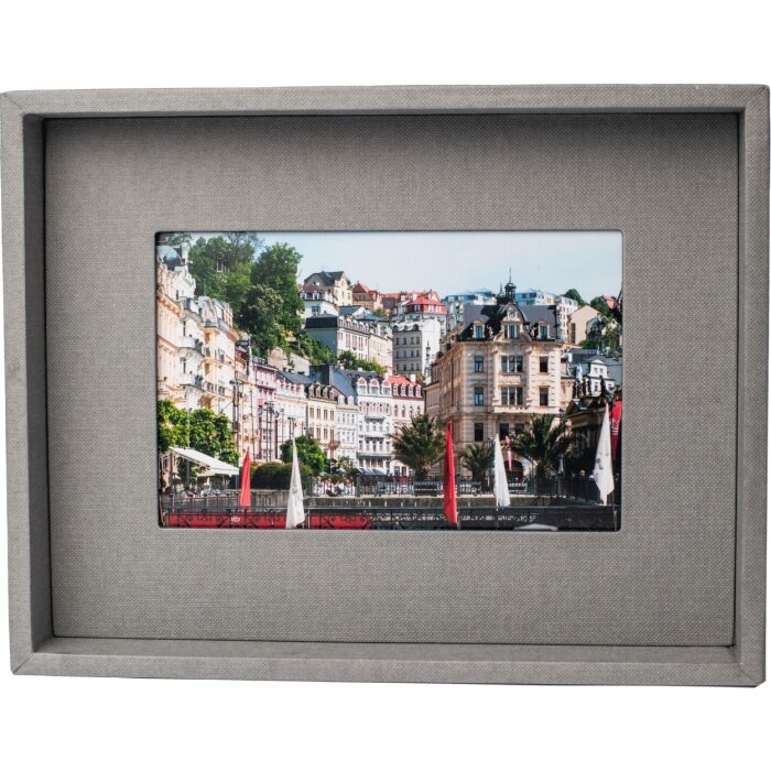 Portarretratos Passepartout 13x18 cm gris