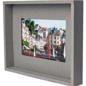 Portarretratos Passepartout 13x18 cm gris