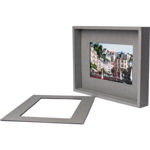 Portarretratos Passepartout 13x18 cm gris