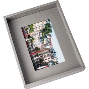 Portarretratos Passepartout 13x18 cm gris