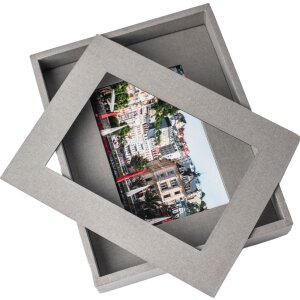Portarretratos Passepartout 13x18 cm gris
