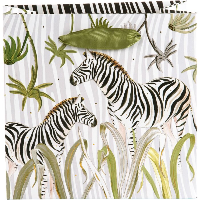 Bolsa regalo Wild Life Zebra 18x18x8 cm