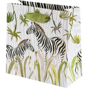 Bolsa regalo Wild Life Zebra 18x18x8 cm