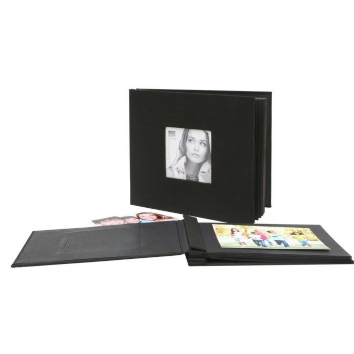 Álbum de rosca A66DH240SI Tapa de lino negro 30x30 cm