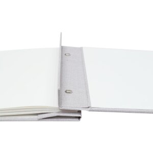 Deknudt Álbum de rosca A66DH740SI Tapa de lino Gris 30x30 cm 20 Páginas Blancas