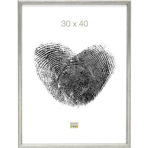 Marco de fotos de madera Deknudt S236D1 Plata 30x40 cm