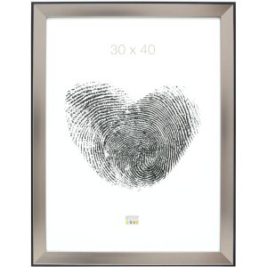 Marco de plástico S45FD2 plata 30x40 cm cristal antirreflejos