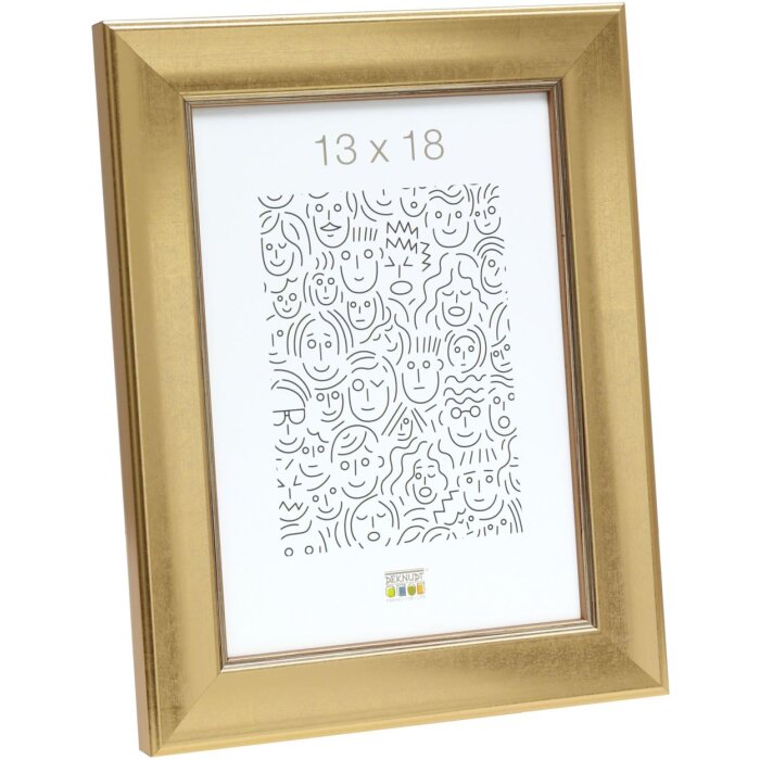 Marco de madera S45YA1 oro 30x40 cm cristal normal