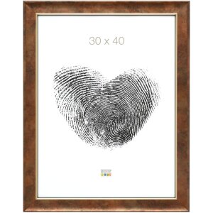 Marco de madera S46EA3 borde dorado 15x15 cm cristal antirreflejos
