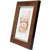 Marco de madera S46EA3 borde dorado 15x15 cm cristal antirreflejos