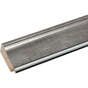 Marco de madera S46E borde plateado 15x15 cm cristal gris antirreflejo