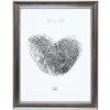 Marco de madera S46E borde plateado 15x15 cm cristal gris antirreflejo