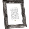 Marco de madera S46E borde plateado 20x20 cm cristal negro antirreflejos