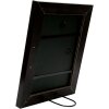 Marco de madera S46E borde plateado 20x20 cm cristal negro antirreflejos