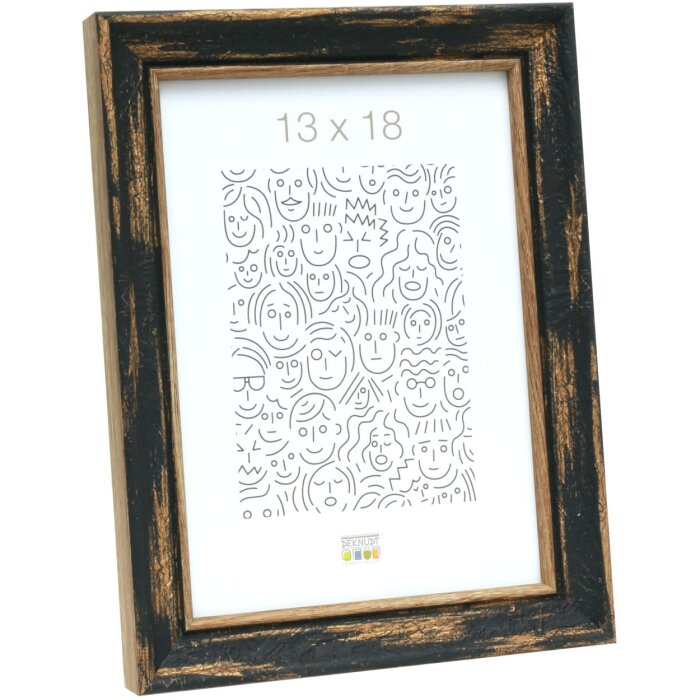 Marco de madera S46TG negro 18x24 cm