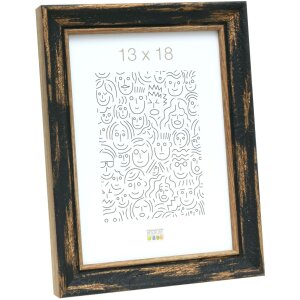 Marco de madera S46TG negro 18x24 cm