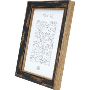 Marco de madera S46TG negro 18x24 cm