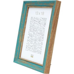Marco de madera S46TG turquesa 13x18 cm
