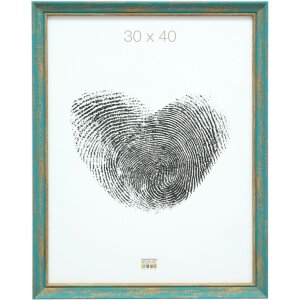 Marco de madera S46TG turquesa 20x28 cm