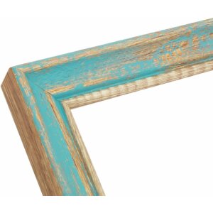 Marco de madera S46TG turquesa 30x40 cm